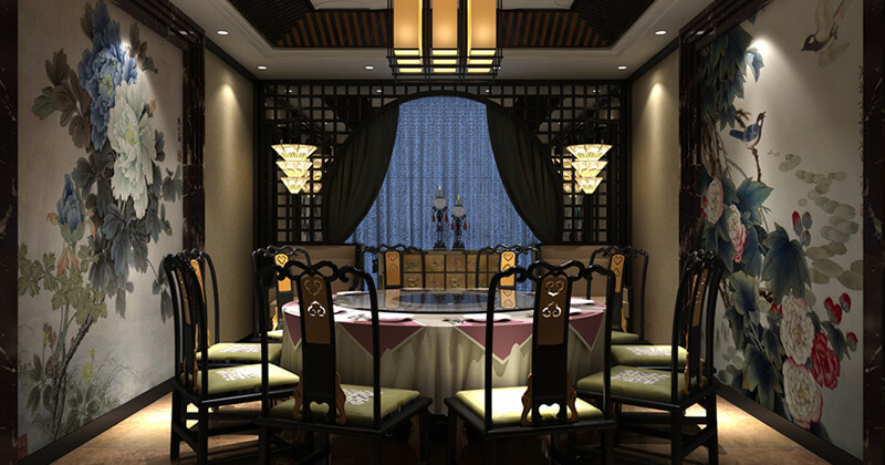 鄭州齊王府中餐廳裝修公司設(shè)計(jì)案例